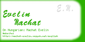 evelin machat business card